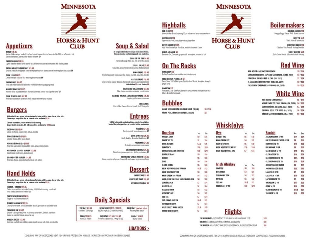 Bar & Restaurant Minnesota Horse & Hunt Club