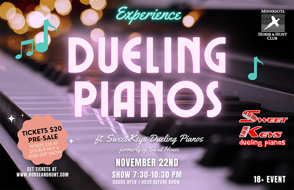 Experience Dueling Pianos ft. Sweet Keys; November 22nd