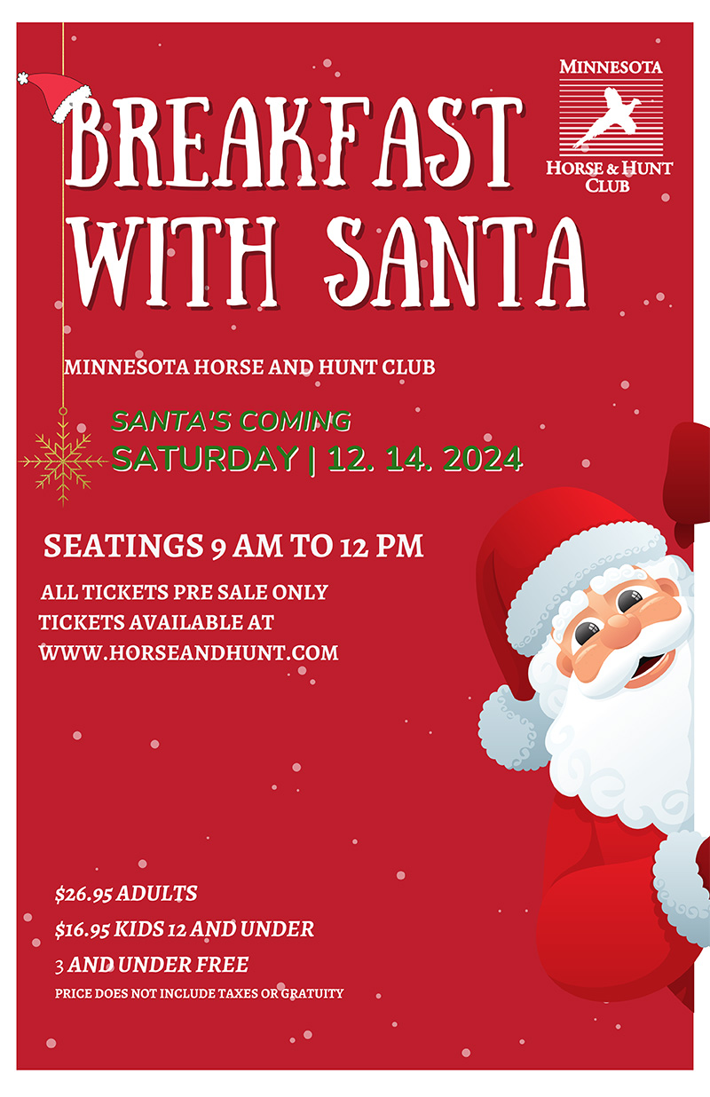 Breakfast with Santa, Seatings 9am to 12pm