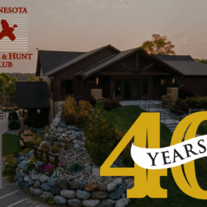 Minnesota Horse and Hunt Club Clubhouse with 40 years icon