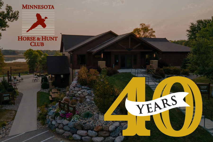 Minnesota Horse and Hunt Club Clubhouse with 40 years icon