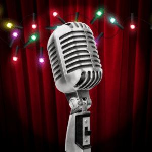 Holiday lights with microphone