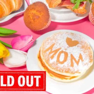 Flowers plate with Mom in pancake